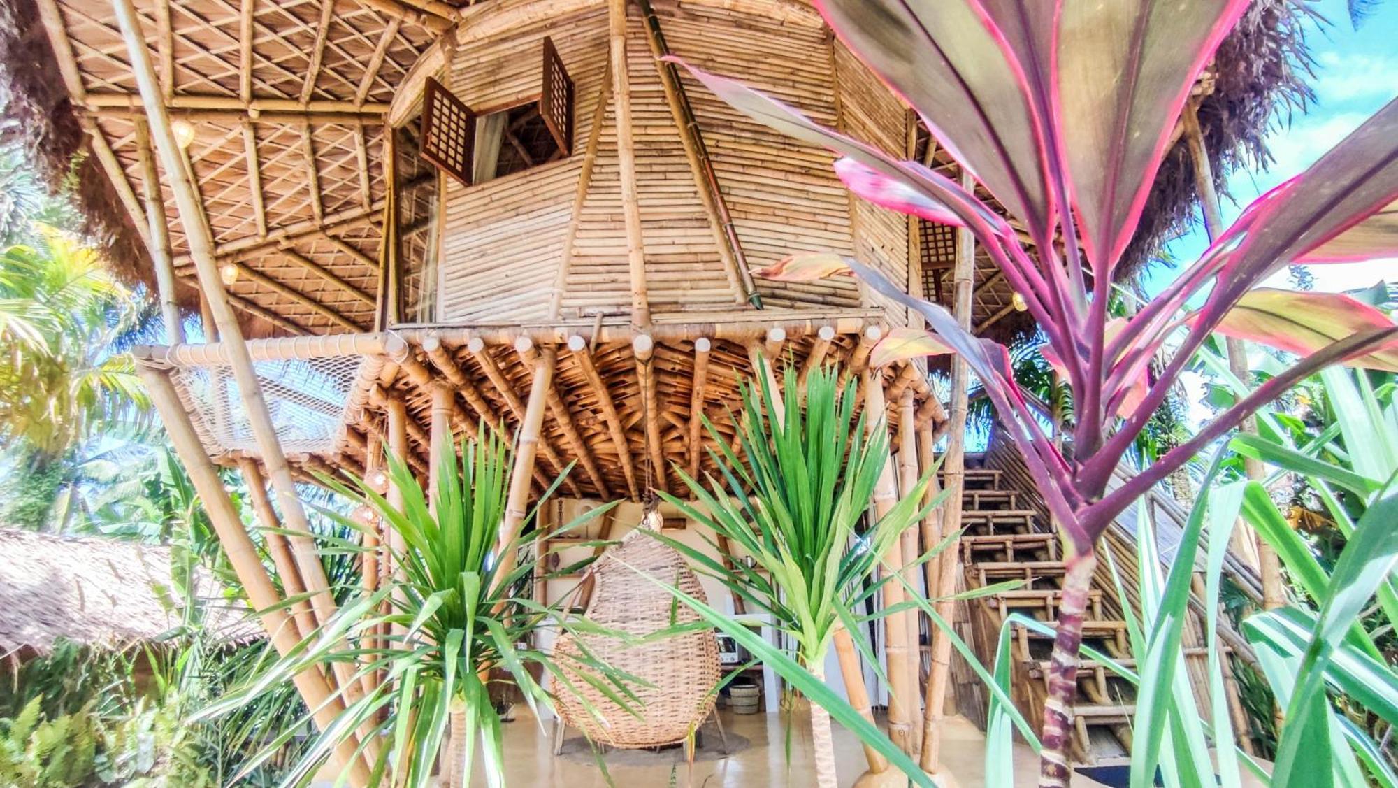The Bamboo Houses - Tropical Garden & Empty Beach General Luna  Luaran gambar