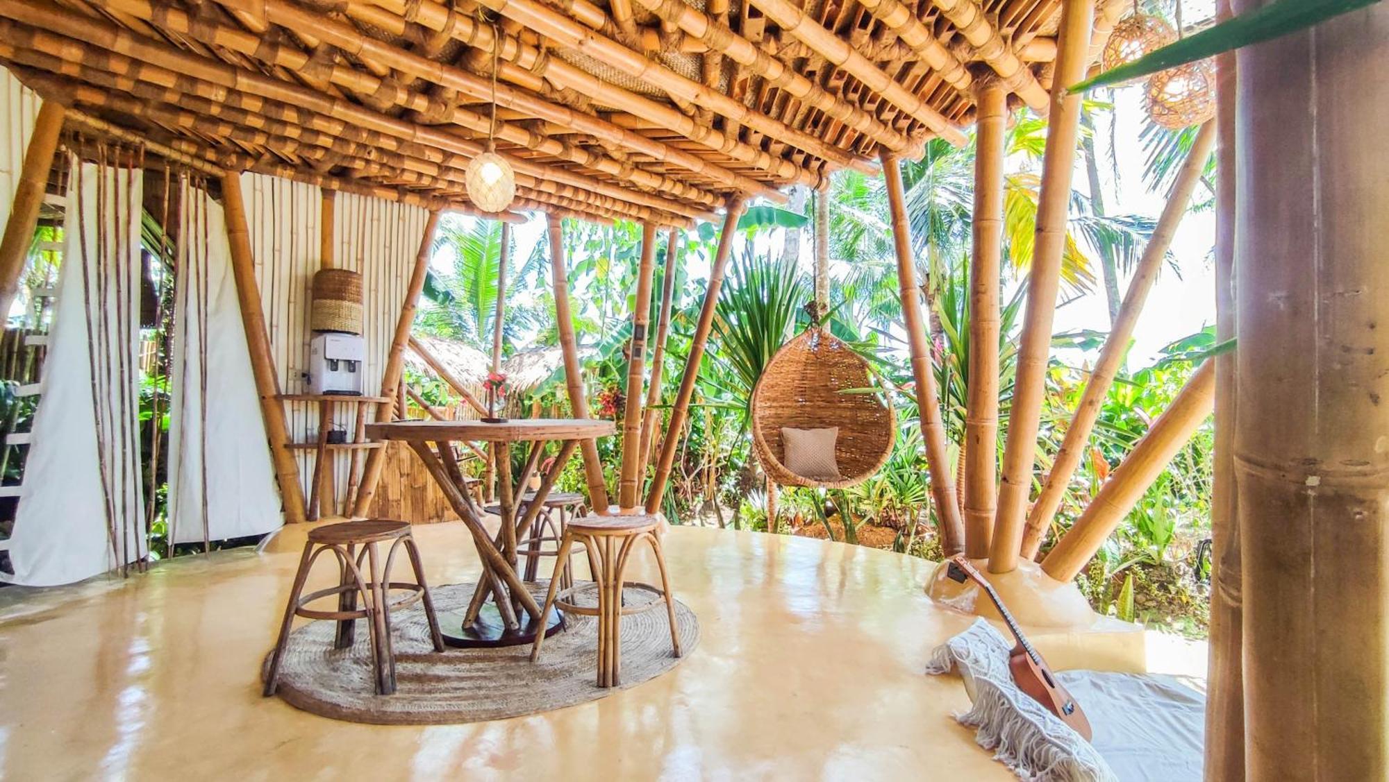 The Bamboo Houses - Tropical Garden & Empty Beach General Luna  Luaran gambar